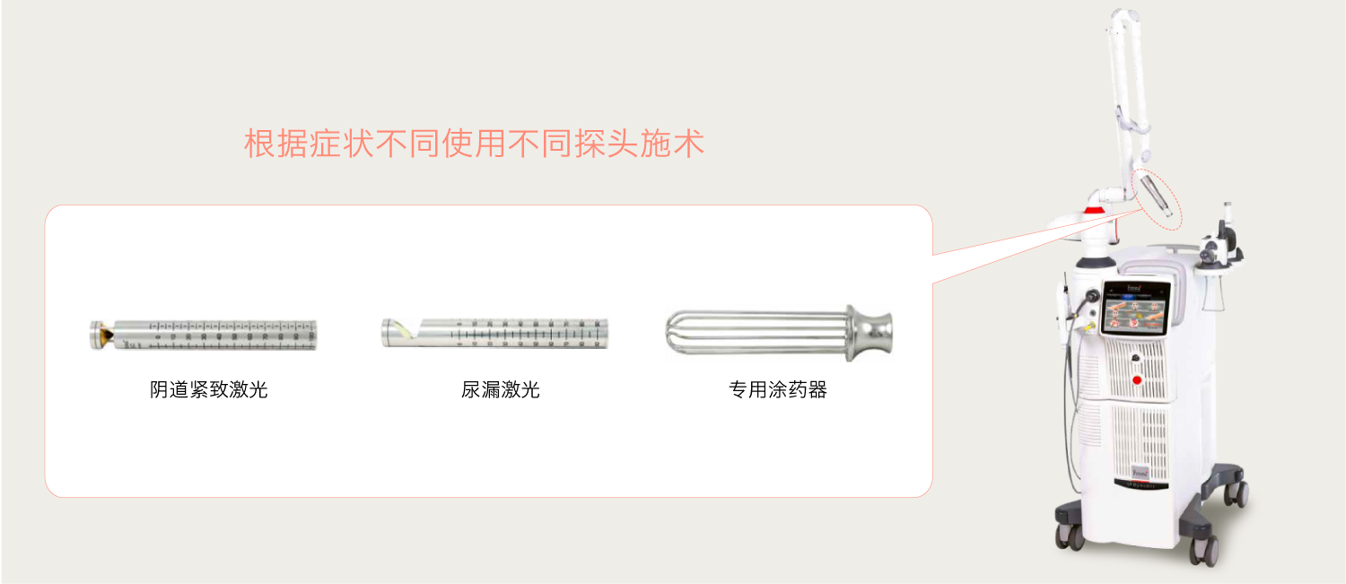 インティマアプリケーター。使い分けて丁寧に施術します