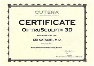 Our institute has received a certificate from Cutera company for Truscalp / Truscalp 3D.